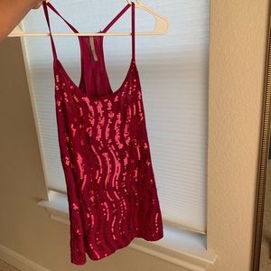 Pink Glitter Tank